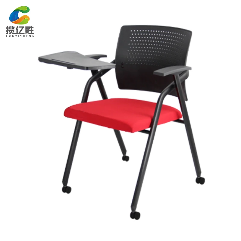 wholesale folding classroom student training table and chair with wheel and writing board