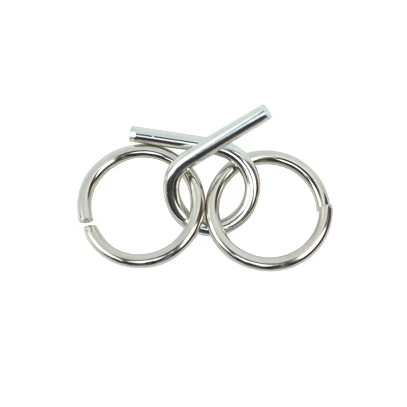 Funny Puzzle Jigsaw Metal Puzzles Brain Teasers Educational Toy Gift Metal Puzzle Set Interlocking IQ Game Toys Metal Wire