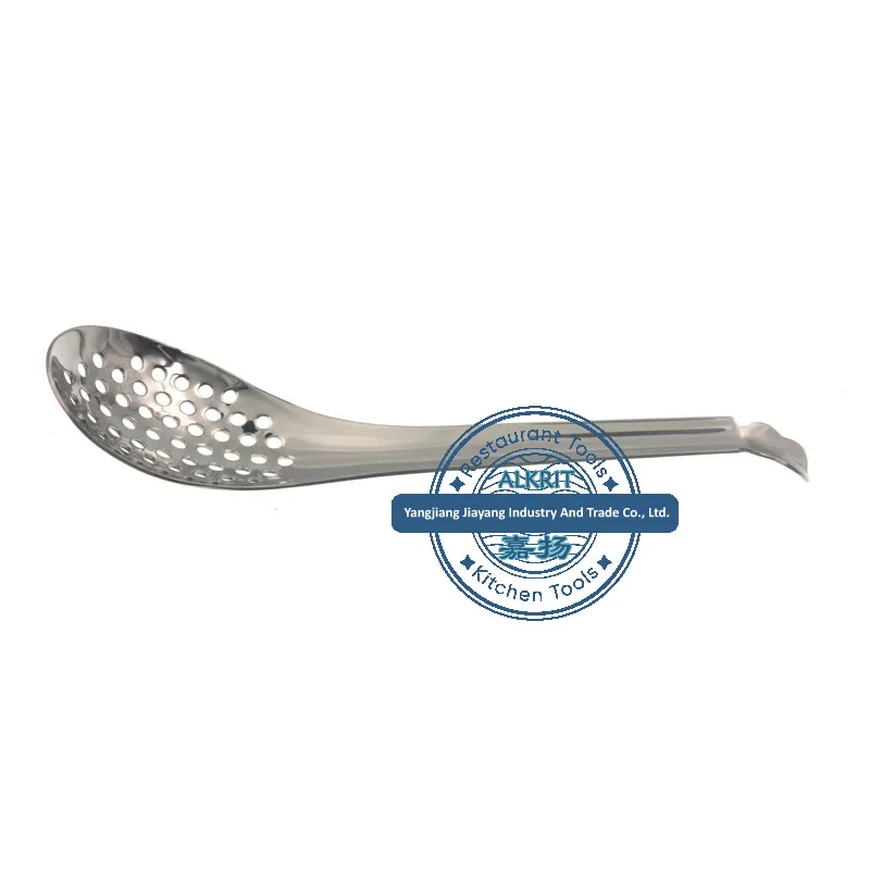 (JYKT-CS004-HZ) Stainless Steel Spherification Bar Spoons Caviar Spoon Slotted Cuisine Strainer Egg Colander