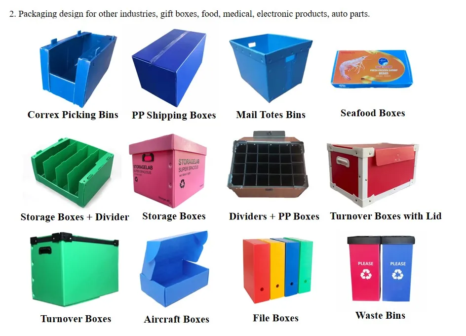 Hot Sale Foldable Correx Corflute Coroplast PP Corrugated Plastic Warehouse Clothes Storage Boxes, Stackable Pick Bins