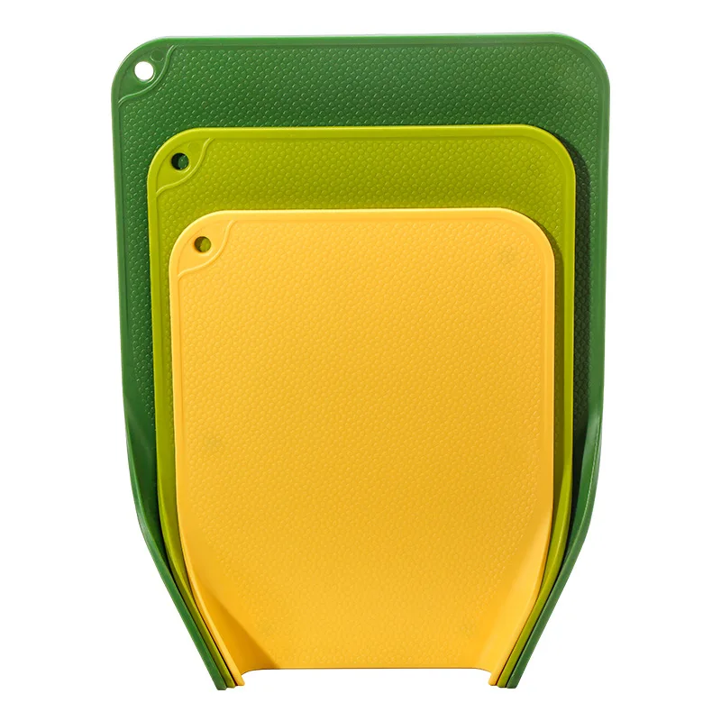 
3pcs folding Food Cutting Mats Assorted Colors Plastic Standing Cutting Board set chopping board for Kitchen 