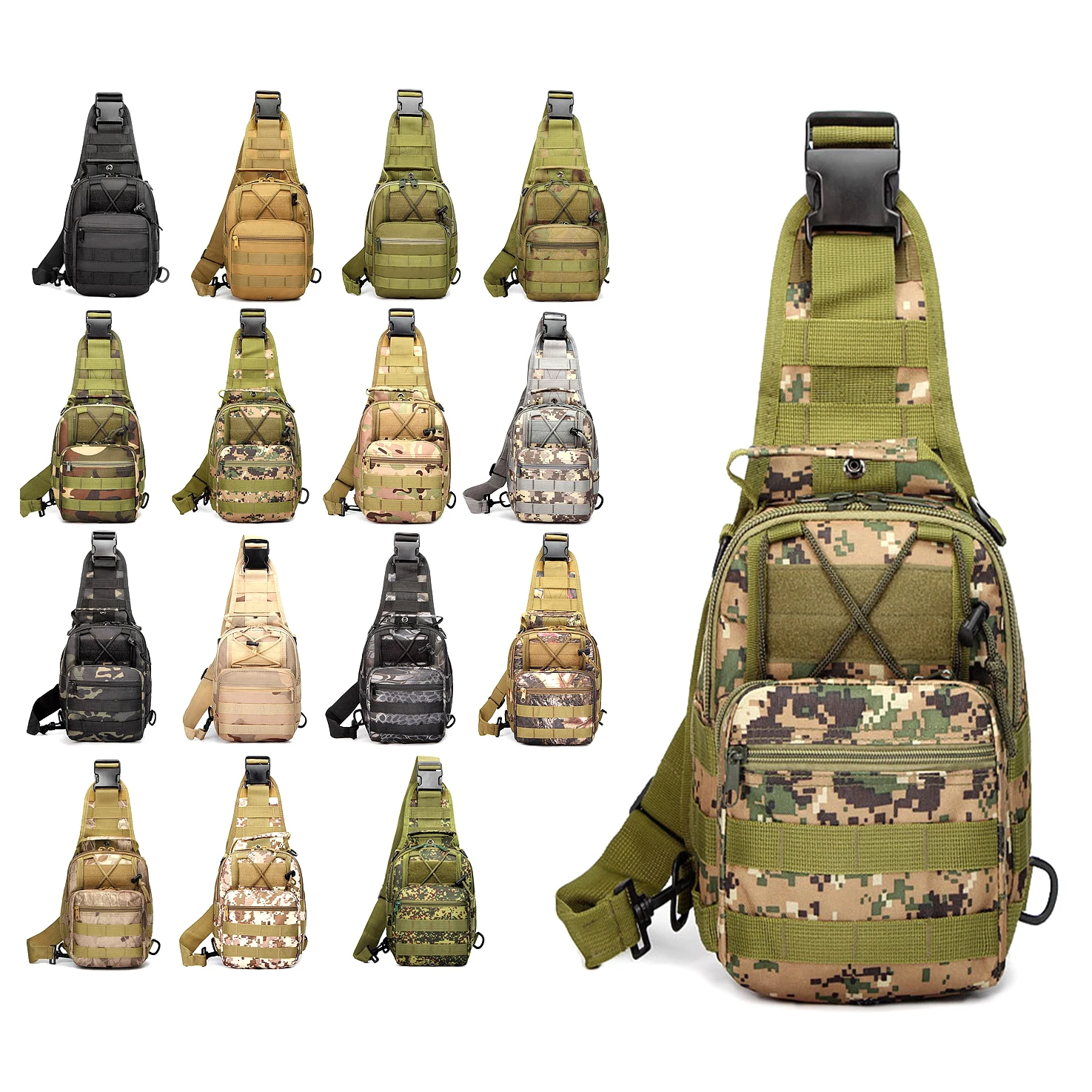Waterproof Trauma Utility Shoulder Chest Crossbody Sling Messenger Vest Outdoor Sport Tactical Chest Bag