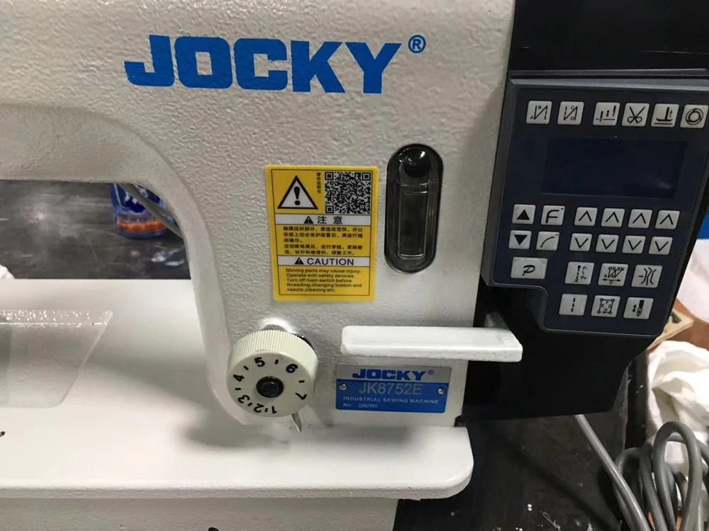 JOCKY JK8752E automatic double needle lockstitch industrial sewing machine textile