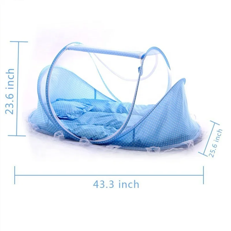 Mini Baby Bedding Crib Netting With Mattress Folding Baby Mosquito Nets Bed