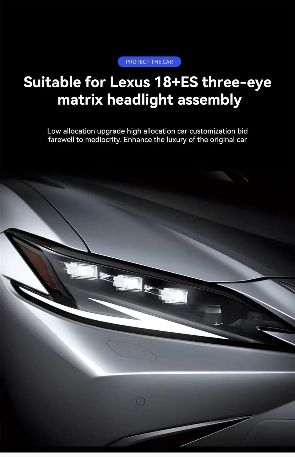 Car Headlights LED fiber optic light for car Edition For Lexus ES 2018-2022 original headlight multi-function beam quality