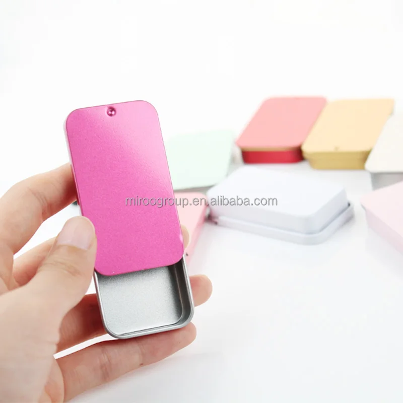 Оптовая продажа, пустые маленькие прямоугольные металлические жестяные дисковые коробки 60*34*10 мм, 16 г, 16 мл, металлический жестяной корпус/коробка/контейнер