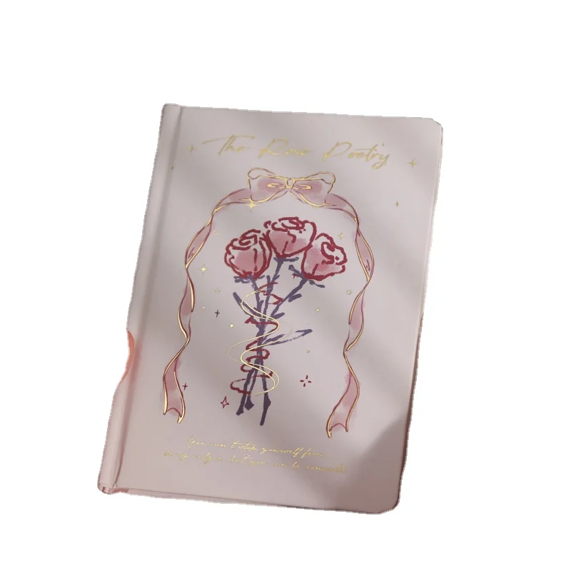 Creative notebook Color inner page rose hand-painted flower and plant illustration notebooks