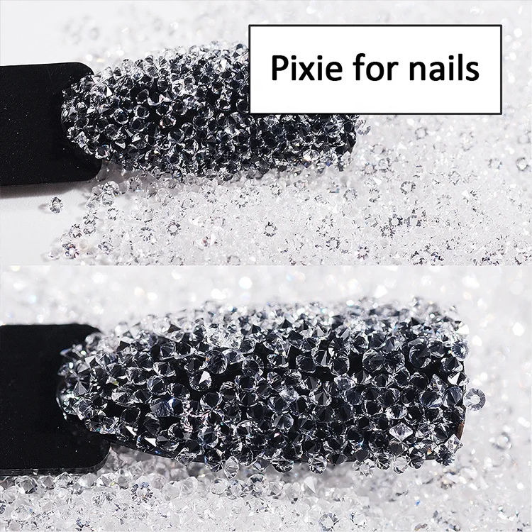 CY 1.2mm Crystal Pixie Dust High Quality Non HotFix Loose  Bulk Pointback Small Rhinestone