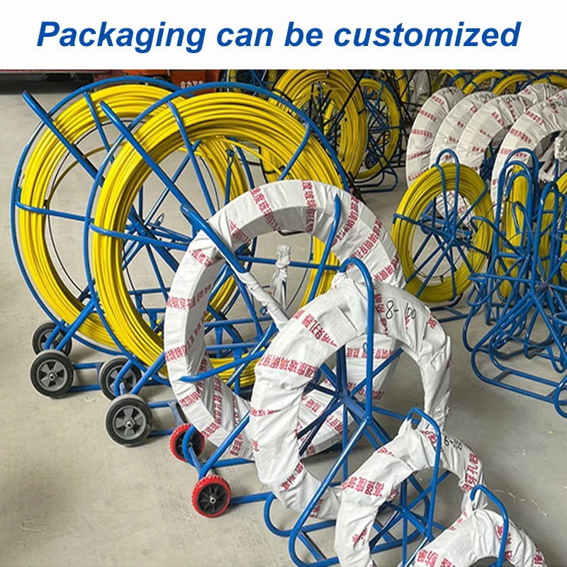 8mm *100m fiberglass snake rodders cable pulling FRP Fiberglass duct rodder