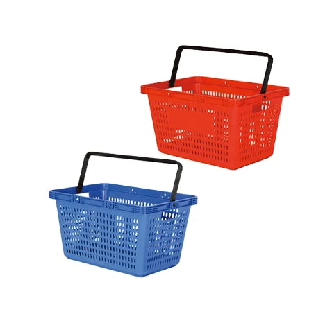 28L Custom available red wire plastic supermarket shopping basket with Single Handle
