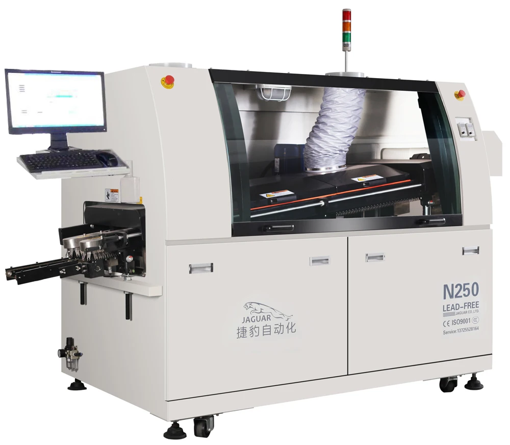 JAGUAR Manufactures Easy Operate PC Control  Lead-free Wave Soldering Machine for Fire Alarm Production