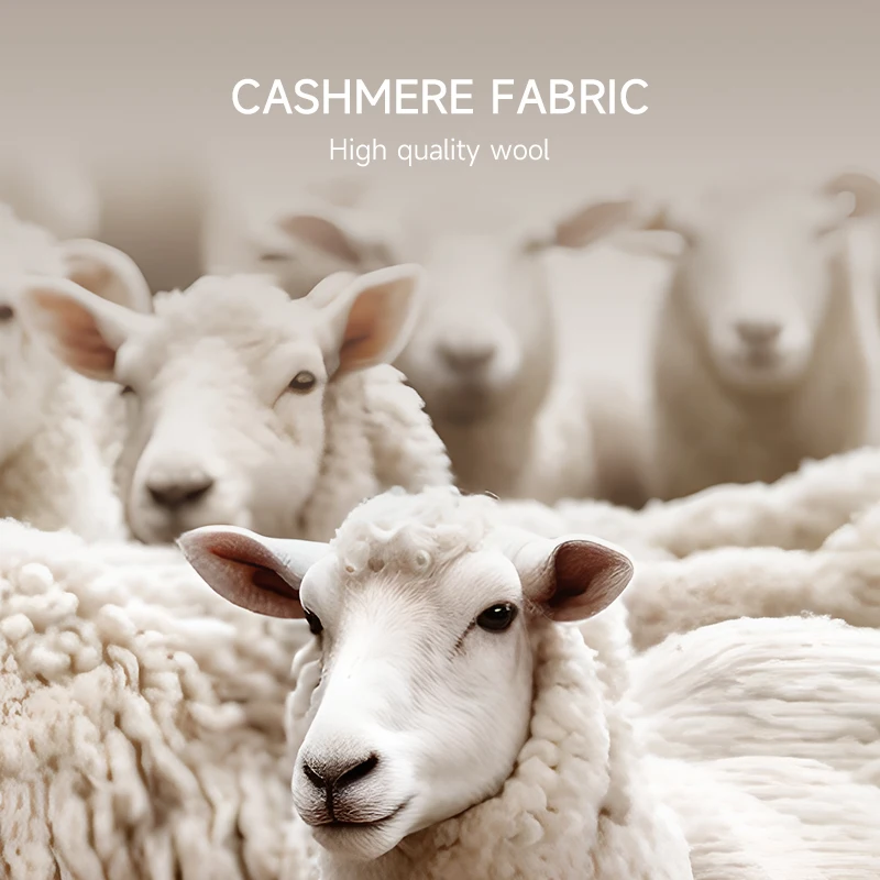 Luxury Off-the-shelf Goods Wool Cashmere Fabric Merino wool Italian fabric White 62%Alpaca 38%Wool