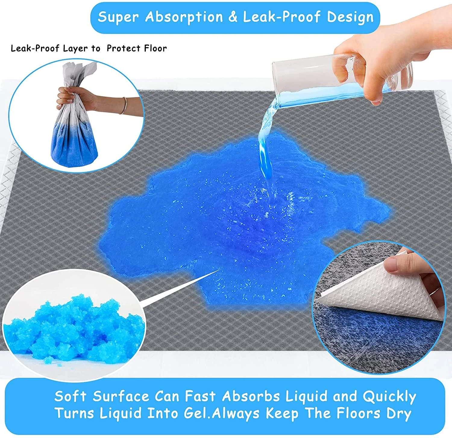 WOLIZE Manufacturers Direct Wholesale Pet Diaper Deodorant Training Dog Diapers Disposable Pad For Dog