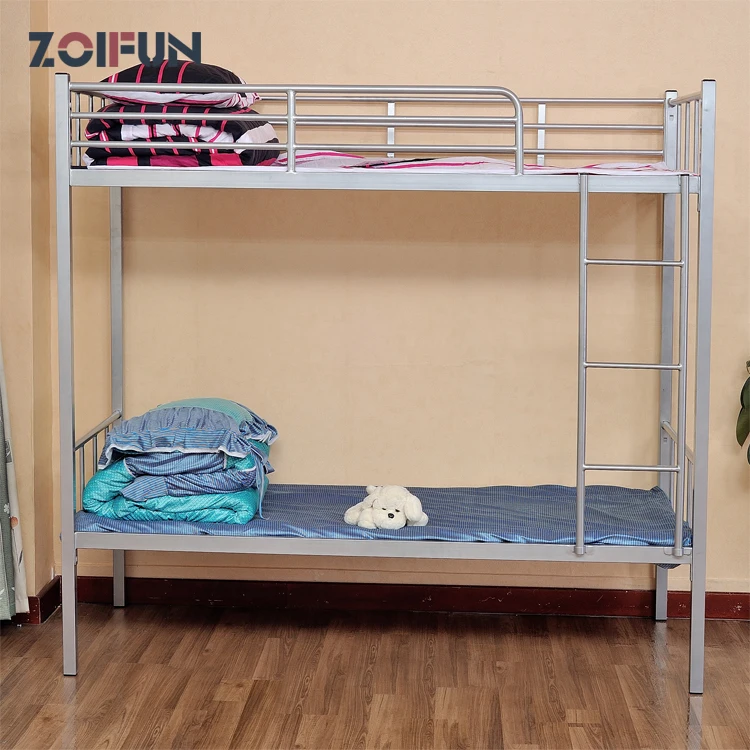China hot sale metal bunk frame and wooden loft dormitory bunk bed student king size bunk bed