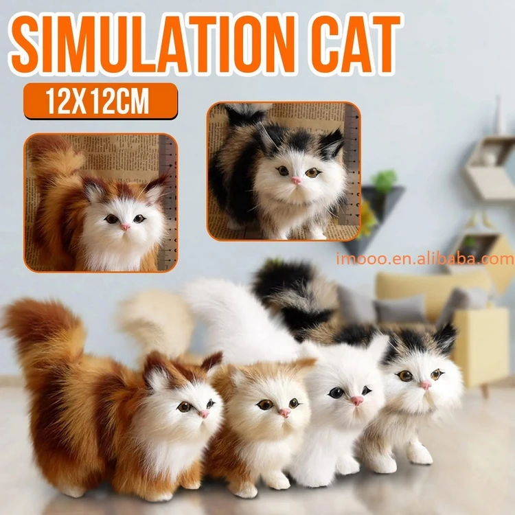 Плюшевые игрушки для кошек мягкая модель котенка реалистичные животные детей подарок на день рождения Святого Валентина заводская цена