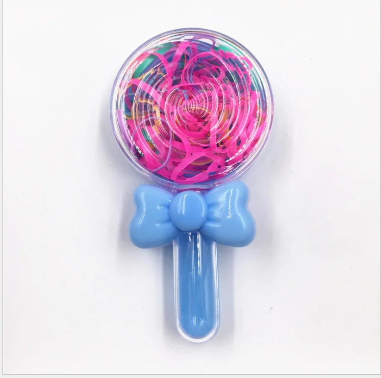 
Disposable rubber bands hair band hair accessories for children with lollipop packing 