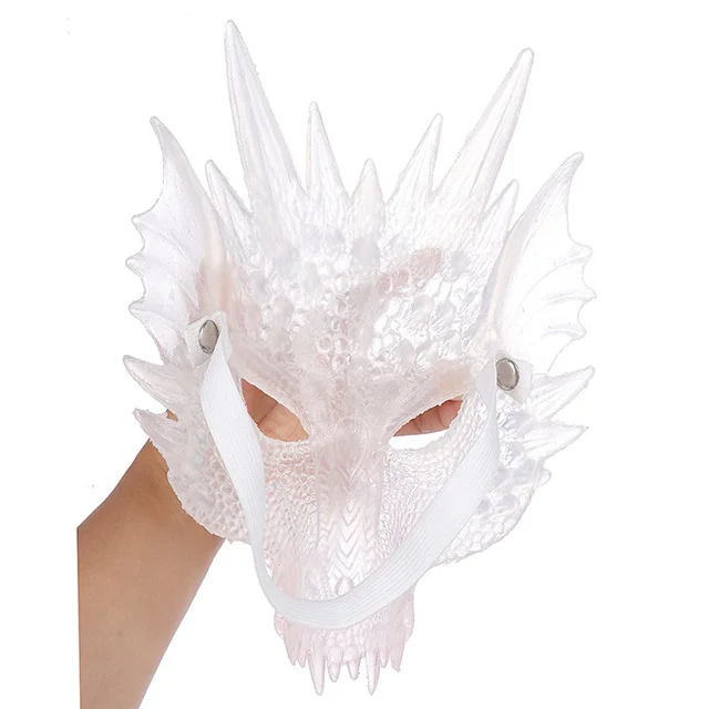 New Products of Halloween Carnival Dance Party Cosplay Props 3D Silicone Animal Dragon Mask halloween outdoor decorations