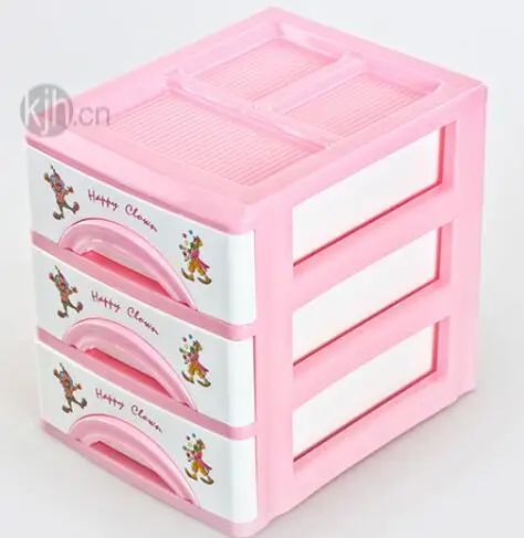 Wholesales Plastic Desktop Small 3 Drawer Unit Cute Design Drawer Organizer Storage drawer