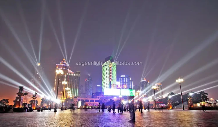 Super Beam Sky Tracker Light 1/2/3/4/5/7/10KW Outdoor Moving Head Searchlights For Hotel Building