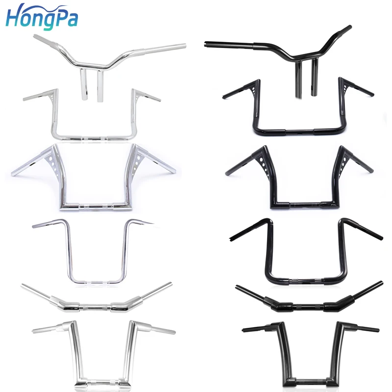 10 12 14 16 inch Motorbike handlebars High-End Bagger bar Ape hanger bar Bobber Harley Sportster handlebars for motorcycles