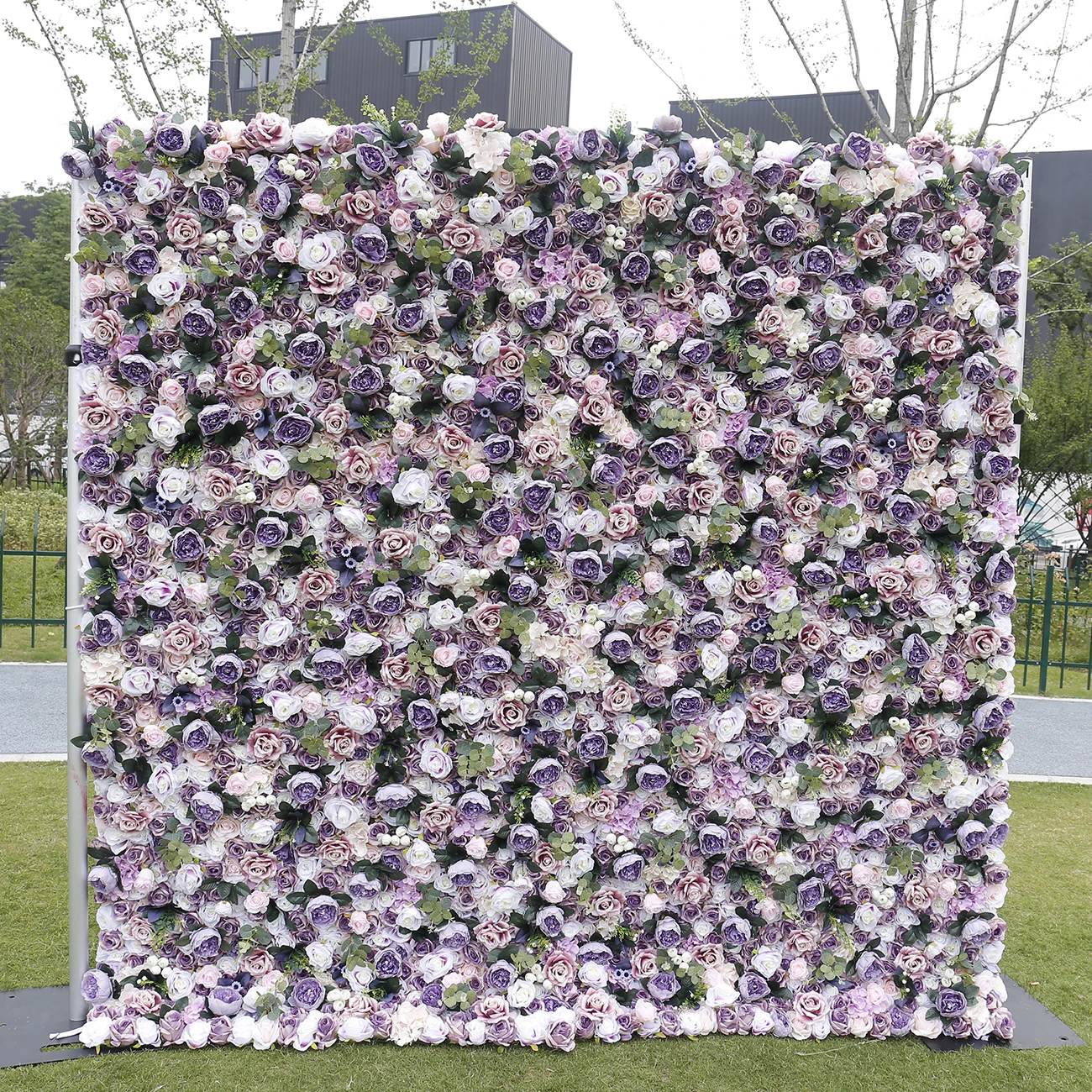 Customize Latest Designs Floral Wall Panel Pink Flower Wall Backdrop