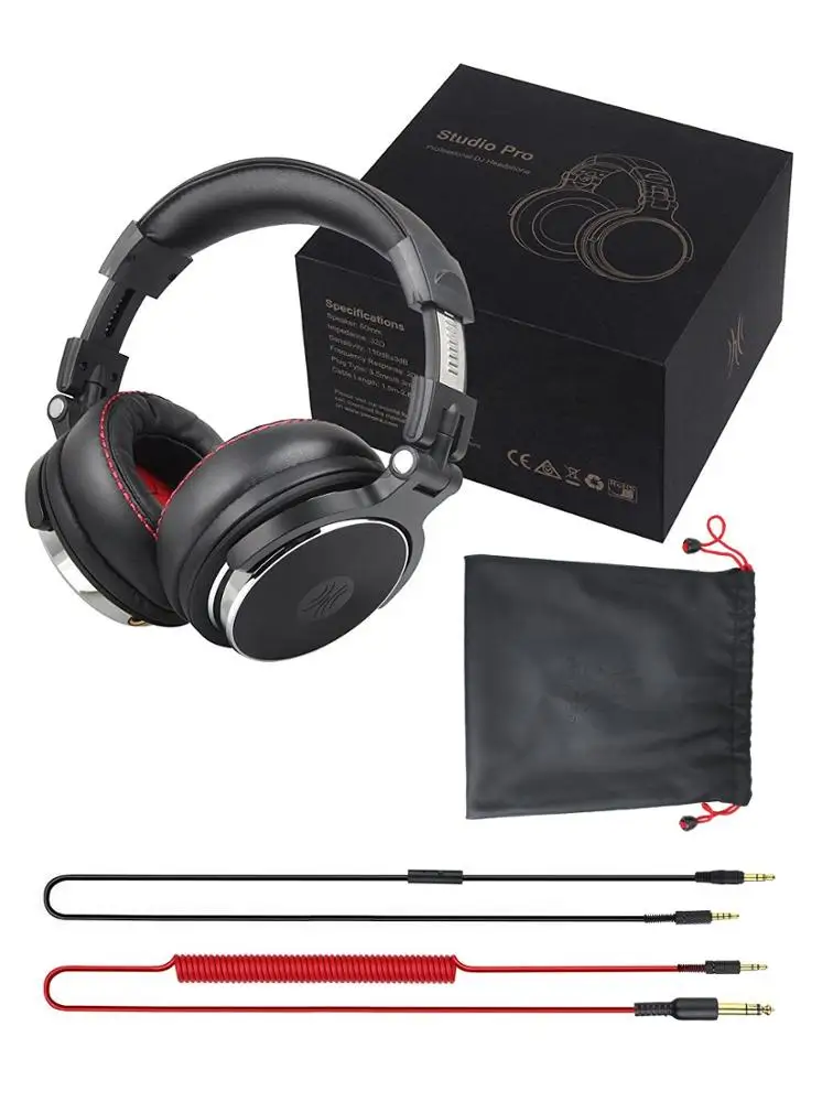 Oneodio Wired Professional Studio Pro 50 DJ Headphones With Microphone Over Ear HiFi Monitor Music Headset Earphone For Phone PC