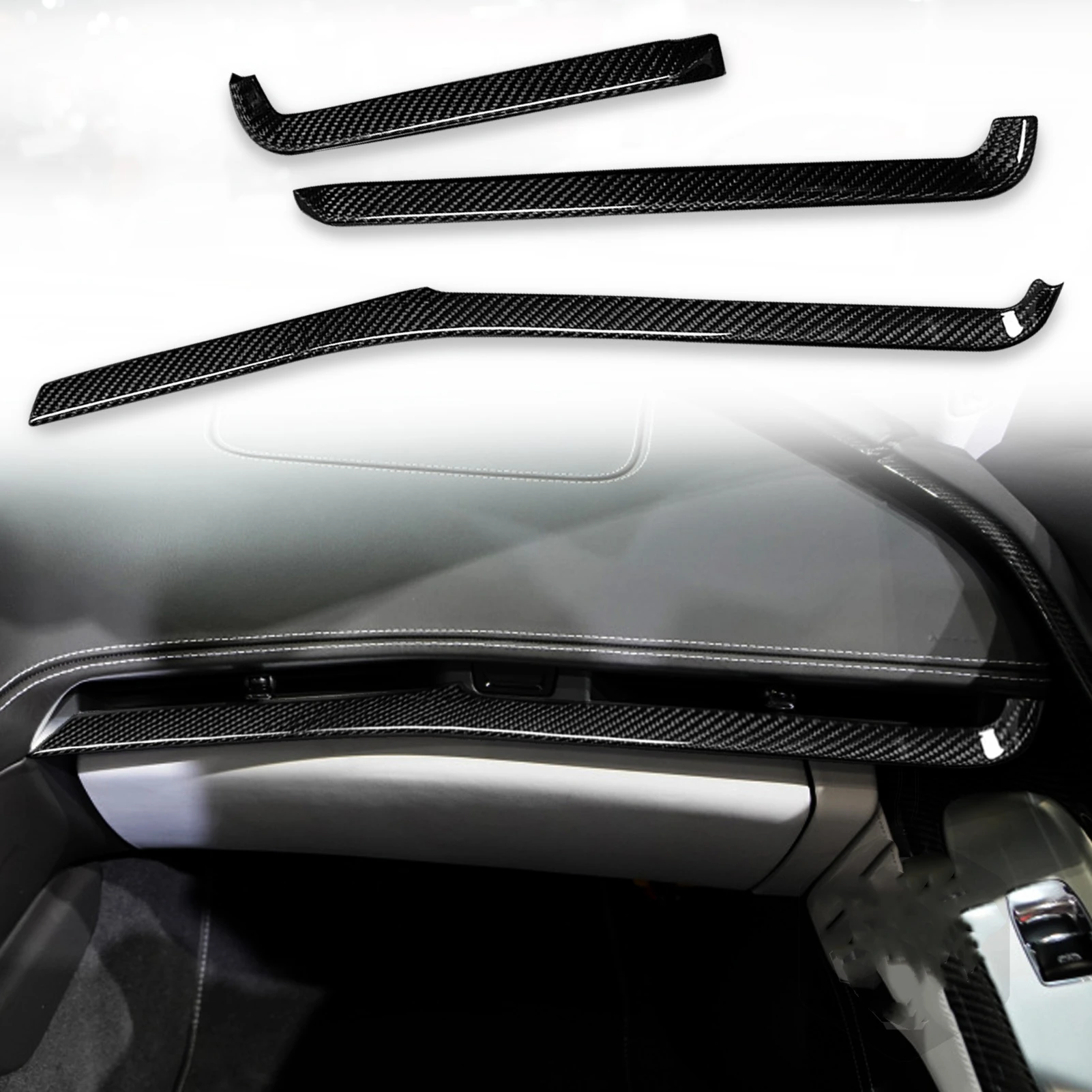 Автозапчасти из настоящего углеродного волокна, автомобильные аксессуары, 2022 внутренняя декоративная отделка приборной панели для Ce модели C8 2020 2021