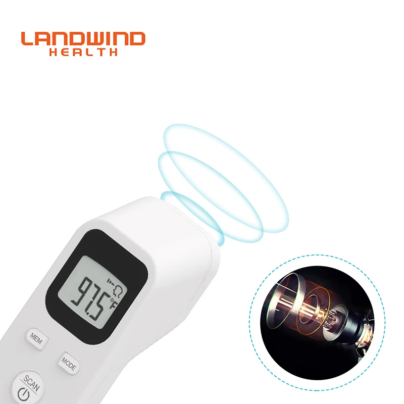 LCD medical grade no-touch Non-contact forehead infrared thermometer tool ce for adult and baby