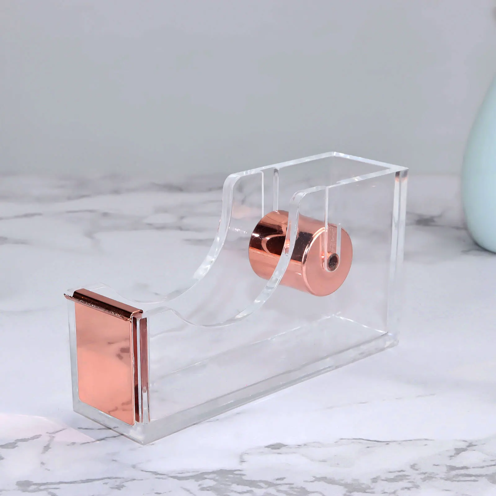 Luxury Acrylic Metal Customized Office Supplies Stationery Rose Gold Desk Organizer Set
