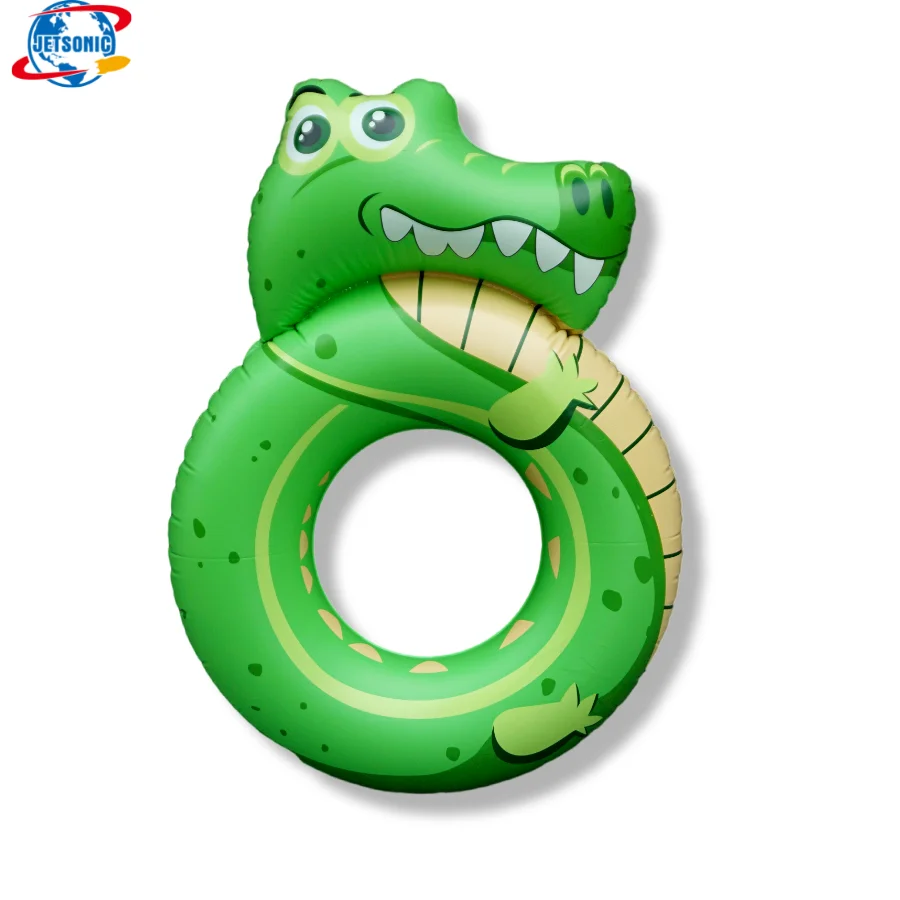 Wholesale Price Factory cartoon animal shape Swimming Ring Inflatable Tube Swimming Float Pool floating tube Cartoon crocodile