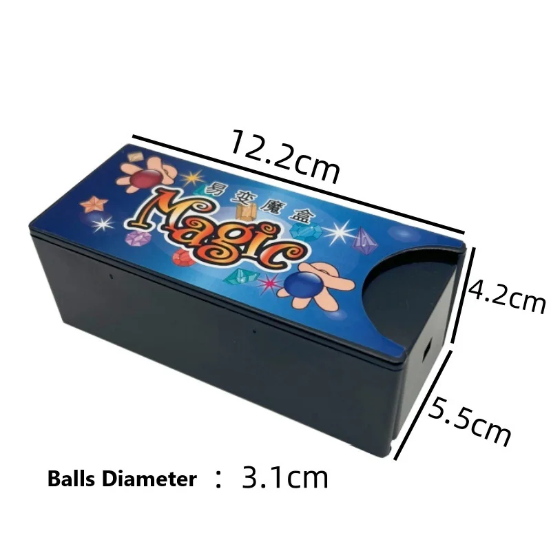 BrilliantMagic Balls Magic Case Set Change Colors Ball Trick Prop - 12.5 X 5.5 4.2 cm