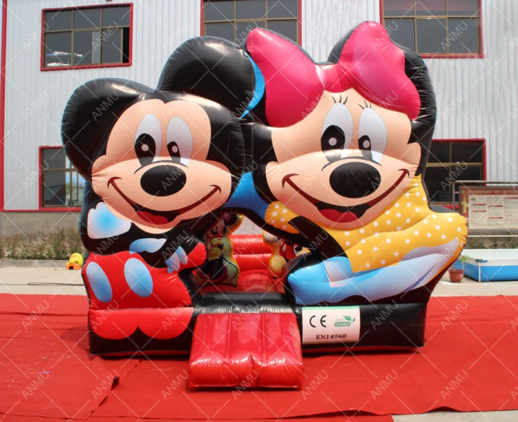 Commercial grade PVC bouncy castle kids party rental toys minnie mouse mickey mouse inflatable bounce house