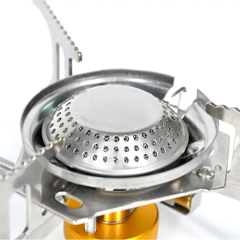 Alocs Winter Camping Butane Burner Camp Stove Stainless Steel Backpacking Portable Folding Outdoor Gas Stove for Picnic