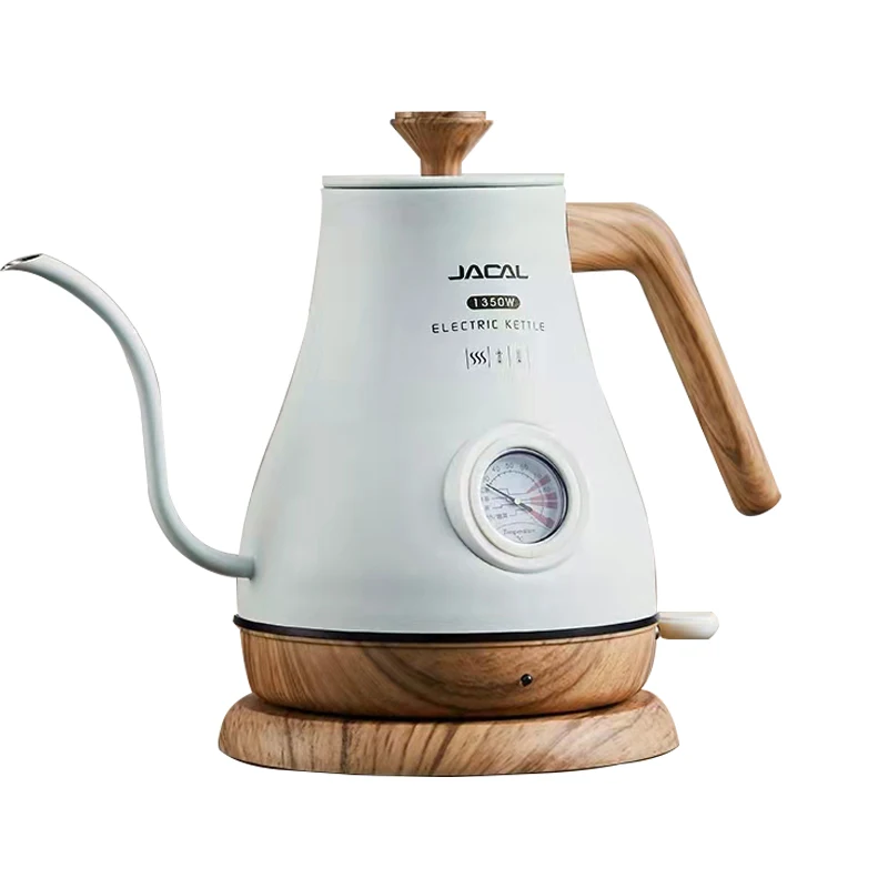 Wood Grain Pattern Stainless Steel Drip Coffee Pot Long Goose neck Spout Teapot Coffee Kettle