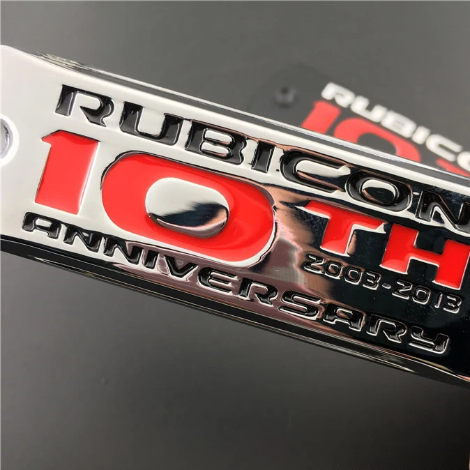 10th Anniversary Jeeps Accessories body decorative stickers 3D metal Car badge for Willys Wrangler Rubicon Renegade Patriot