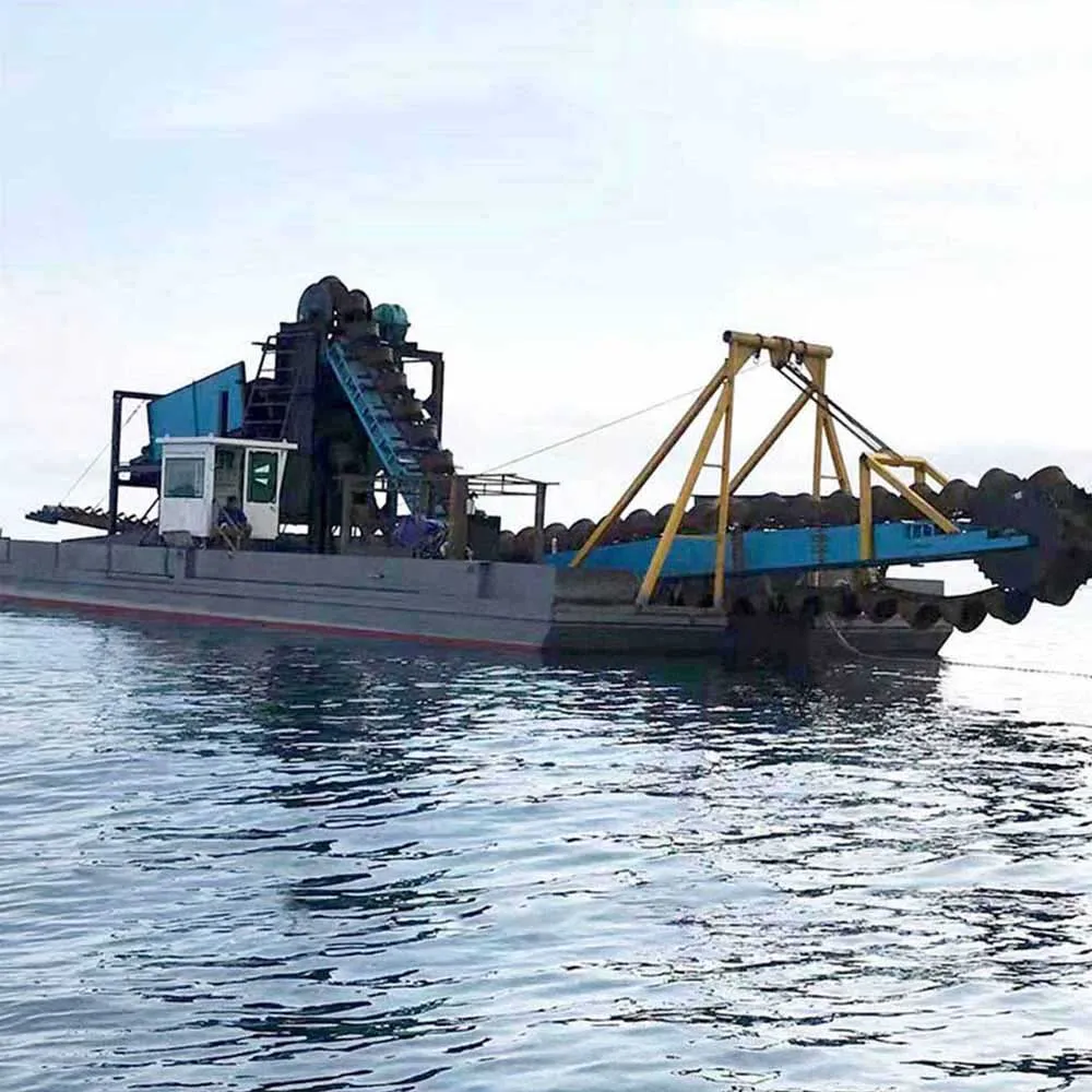 China Professional Bucket Chain Gold Dredger to wash gold for Mining Iron Powder Tin