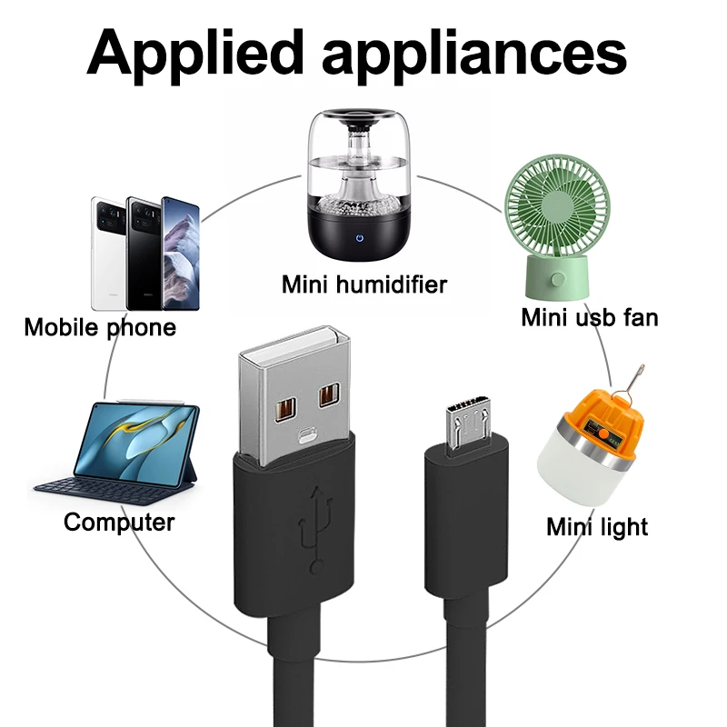 customize length 1m 2m  USB V8 Micro Data Sync Charger Cable For Samsung Android mobile phones usb cable