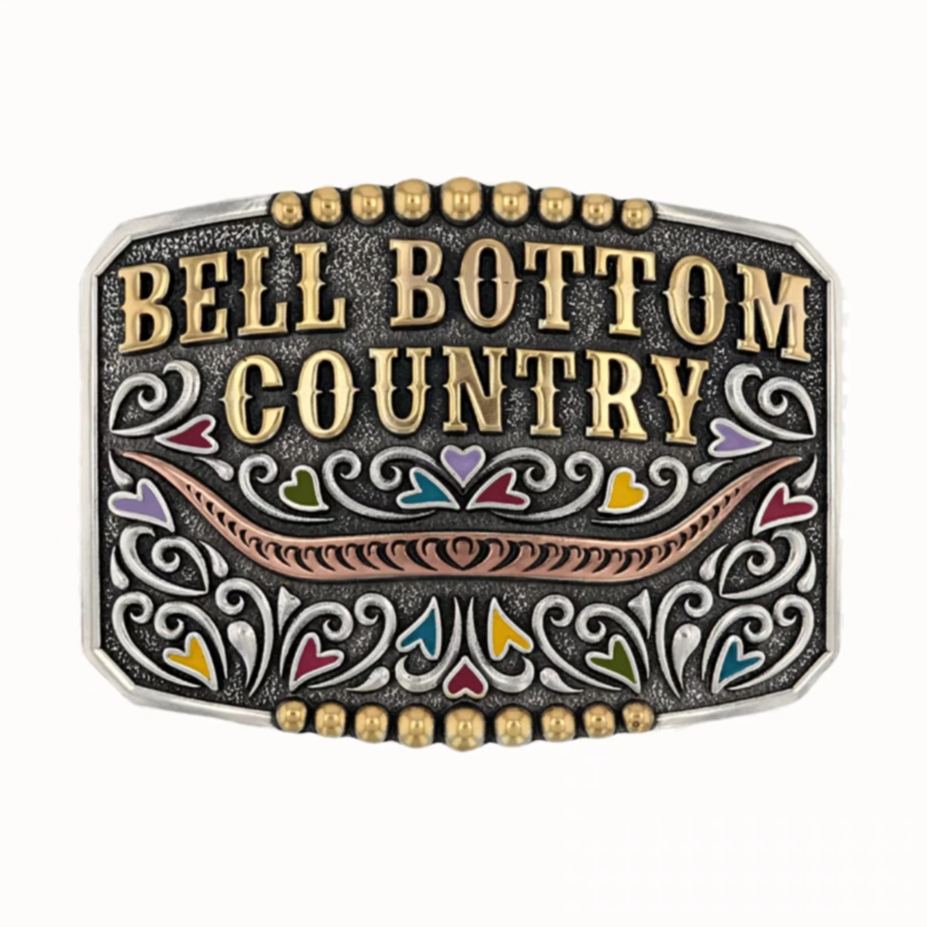 Cool Cowboy Style Bull Eagle Soft Enamel Filled Three-dimensional Antique Silver and Gold Plating Customized Only Belt Buckles