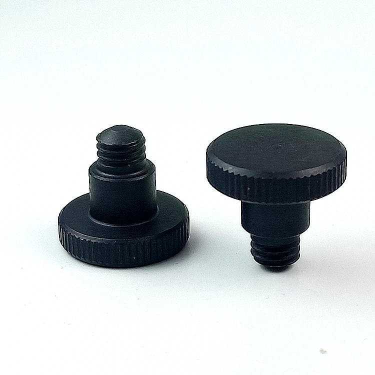 Custom CNC OEM knurled black anodized anti-corrosion M4 M5 M6 M8 step thumb bolt screw