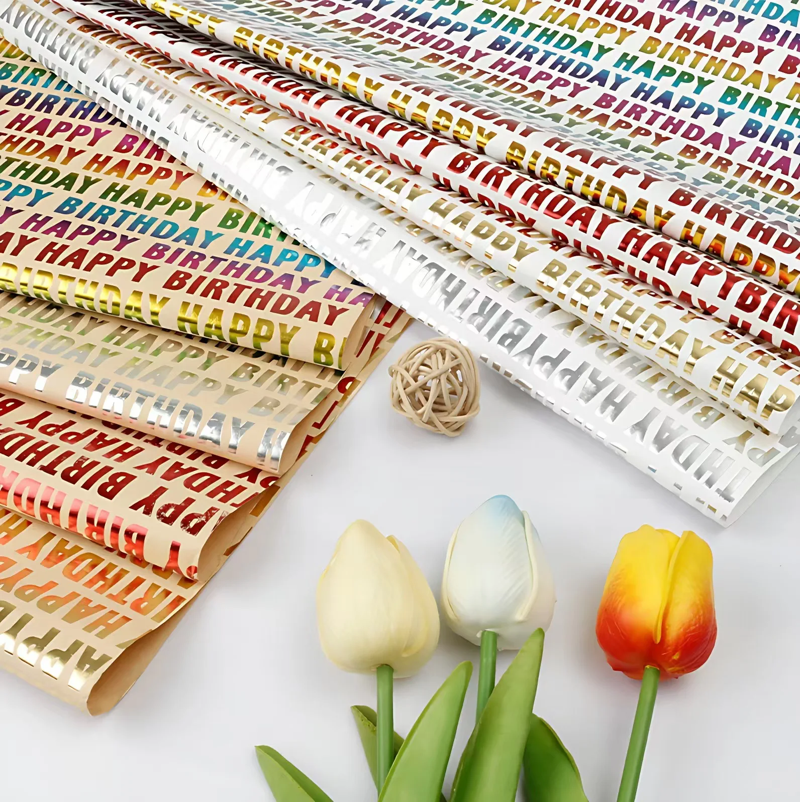 English Newspaper Flower Paper Gift Packaging Box Bouquet Creative Art Craft