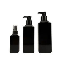 Manufacturer Empty 100Ml 250Ml 450Ml PET Square Rectangle Shampoo Spray Pump Lotion Bottle Luxury Cosmetic Plastic Bottle