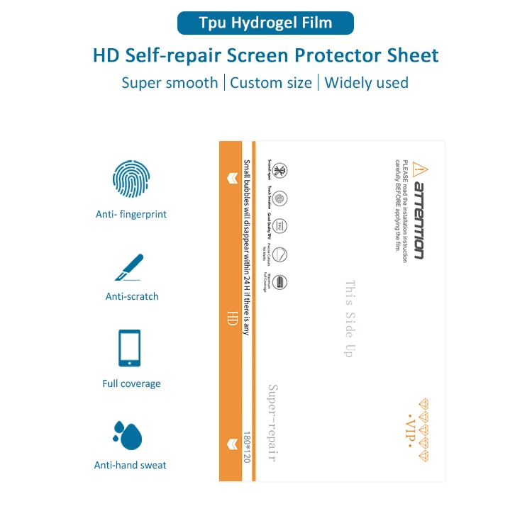 3A Super-repair 3D Full Cover Glue TPU Screen Protector Film Curved Edge Premium Phone Anti-Stress Repair HD Hydrogel Film