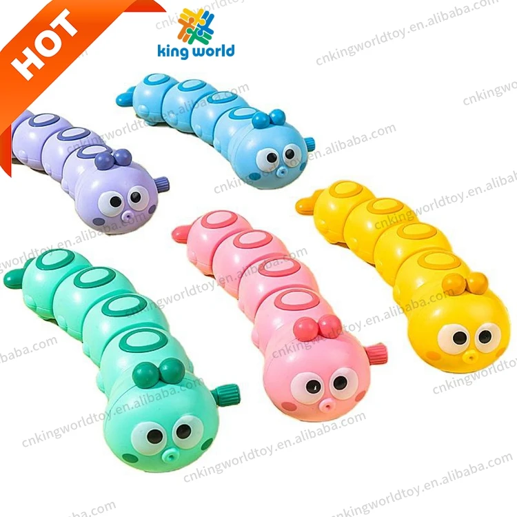 Hot Selling Funny Wind Up Toys Cartoon Animals Clockwork Crawling Toy Caterpillar for Baby Gifts Kawaii inchworm kids toys