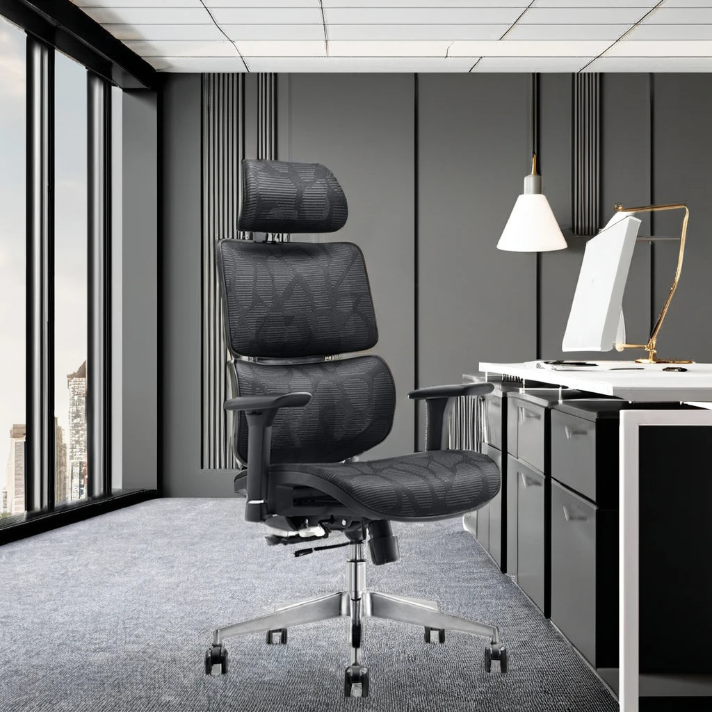 High back full mesh black swivel ergonomic computer desk chairs lumbar support easily 3D adjustable armrests office chair