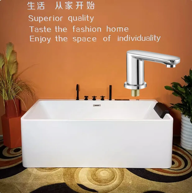 Stainless Steel 7-Shaped Right Angle Bathtubs Waterfall Faucet in Chrome Finish for  Bathroom Hardware Accessories