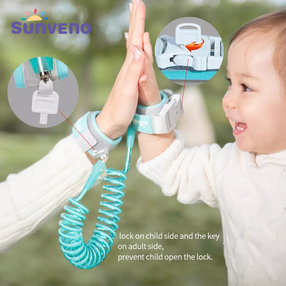 
Baby Anti Lost Wrist Link Safety Harness Strap Rope Leash for Toddlers, Babies & Kids 1-10 years Length 2M 
