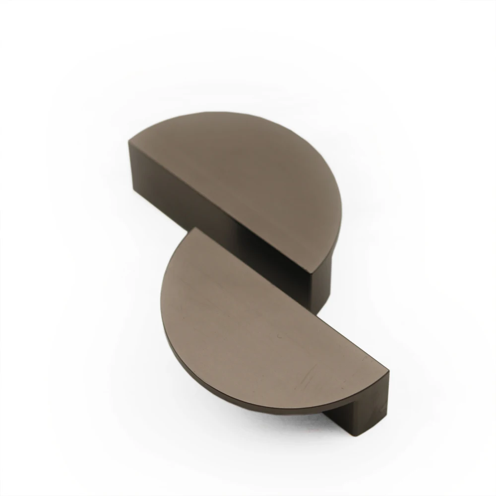 Двери ящика шкафа золотые полукруглые ручки и ручка Луны для мебельного Оборудования