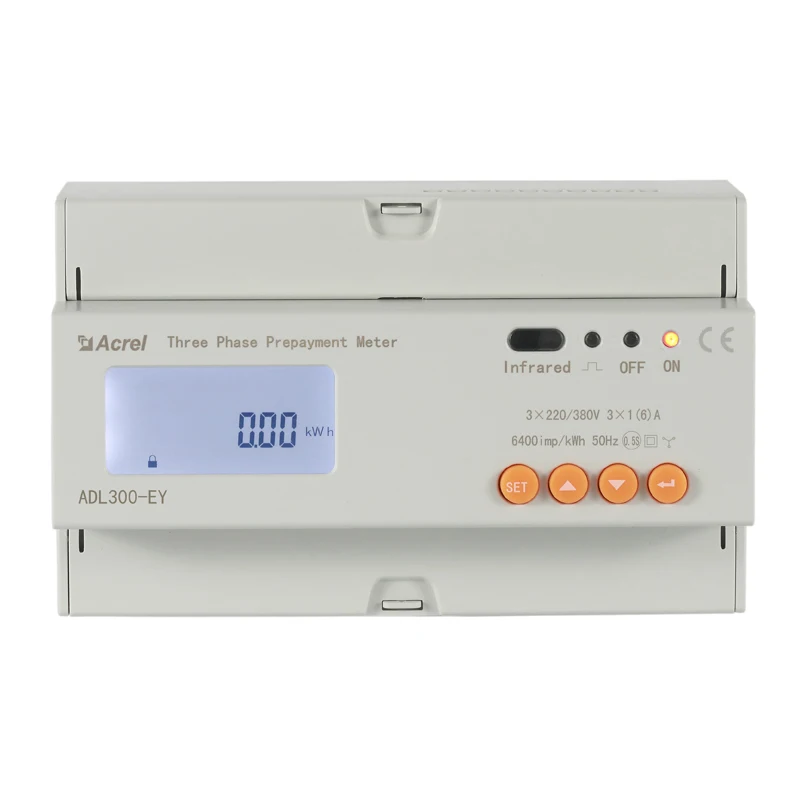 ADL300-EY digital LCD Display three phase energy meter with pre-paid load controlling and  RS485 communication function