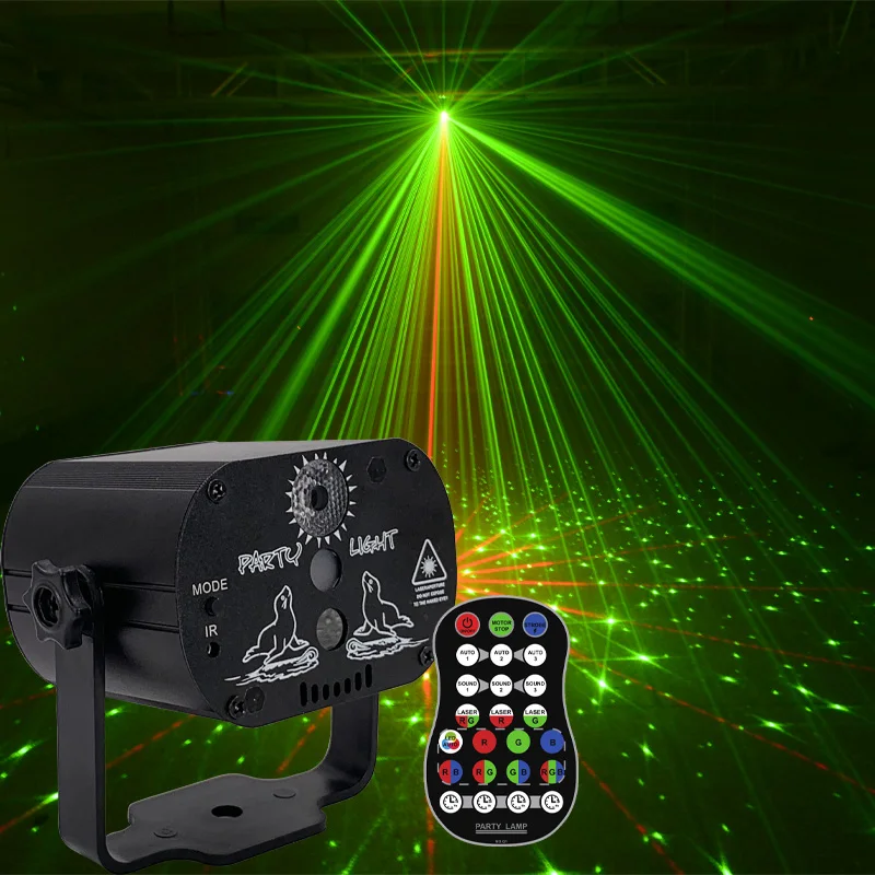 Mini RGB LED Laser Stage Projector Professional DJ Disco Club Light Bar Show Led Spot Light Indoor Flashing Atmosphere Light