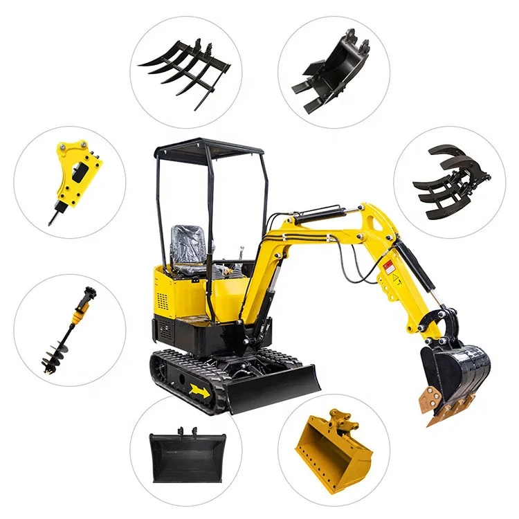 Manufacturers Excavator Mini Diesel Small Compact Wheel Chinese Digger Machine